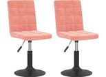 Syfax™ Sedie Da Pranzo Girevoli 2 Pz Rosa In Velluto
