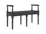 Syfax™ Panca Nera 110X40X70 Cm In Velluto