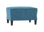 Syfax™ Poggiapiedi Blu 60X50X41 Cm In Velluto