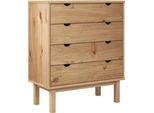Syfax™ Cassettiera Otta 76,5X39,5X90 Cm In Legno Massello Di Pino