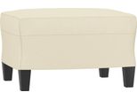 Syfax™ Poggiapiedi Crema 60X50X41 Cm In Pelle Finta