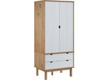 Syfax™ Armadio Otta Marrone E Bianco 76,5X53X172 Cm In Legno Di Pino