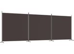 Syfax™ Divisorio A 3 Pannelli Marrone 525X180 Cm In Tessuto