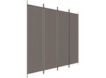 Syfax™ Divisorio A 4 Pannelli Antracite 200X220 Cm Tessuto