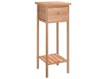 Syfax™ Tavolino Con Cassetto 25X25X60 Cm Legno Massello Di Noce