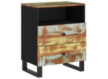 Syfax™ Comodino 50X33X62Cm Legno Massello Recupero E Legno Multistrato