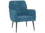 Syfax™ Poltrona Blu 62X79X79 Cm Velluto