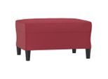 Syfax™ Poggiapiedi Rosso Vino 70X55X41 Cm In Pelle Finta