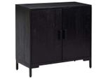 Syfax™ Credenza Nera 75X35X70 Cm In Legno Massello Di Pino