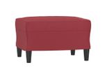 Syfax™ Poggiapiedi Rosso Vino 60X50X41 Cm In Pelle Finta