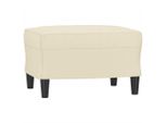 Syfax™ Poggiapiedi Crema 60X50X41 Cm In Pelle Finta