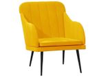 Syfax™ Poltrona Gialla 63X76X80 Cm Velluto