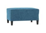 Syfax™ Poggiapiedi Blu 70X55X41 Cm In Velluto