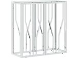 Syfax™ Tavolino Consolle 70X30X70 Cm In Acciaio Inox E Vetro