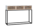 Syfax™ Tavolino Consolle Bianco 105X30X75 Cm Legno Multistrato E Ferro