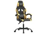 Syfax™ Sedia Da Gaming Girevole Nera E Oro In Pelle Finta