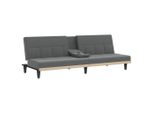 Syfax™ Divano Letto Con Portabicchieri In Tessuto Grigio Scuro