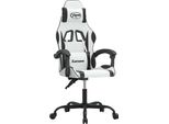 Syfax™ Sedia Da Gaming Girevole Bianco E Nero In Pelle Finta