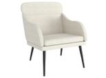 Syfax™ Poltrona Crema 63X76X80 Cm Velluto