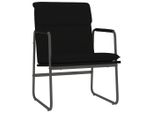 Syfax™ Sedia Lounge Nera 55X64X80 Cm In Pelle Finta