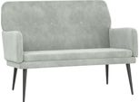 Syfax™ Panca Grigio Chiaro 108X79X79 Cm In Velluto