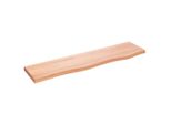 Syfax™ Ripiano Muro Marrone Chiaro 80X20X2 Cm Massello Rovere Trattato