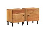 Syfax™ Comodini 2Pz 40X33X46 Cm In Legno Massello Di Acacia