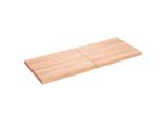 Syfax™ Piano Tavolo Marrone Chiaro 120X50X(2-4) Cm Rovere Non Trattato