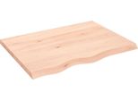 Syfax™ Ripiano A Parete 80X60X(2-4) Cm Massello Rovere Non Trattato