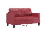 Syfax™ Divano A 2 Posti Rosso Vino 140 Cm In Pelle Finta