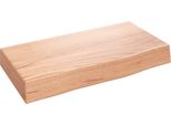 Syfax™ Ripiano Muro Marrone Chiaro 40X20X6 Cm Massello Rovere Trattato