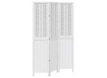 Syfax™ Divisorio Ambienti 3Pannelli Bianco Legno Massello Di Paulownia