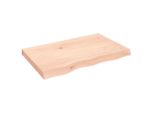 Syfax™ Ripiano A Parete 80X50X(2-6) Cm Massello Rovere Non Trattato