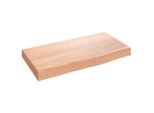 Syfax™ Ripiano Muro Marrone Chiaro 40X20X4 Cm Massello Rovere Trattato