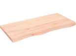 Syfax™ Ripiano A Parete 100X50X(2-4) Cm Massello Rovere Non Trattato
