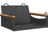 Syfax™ Panchina A Dondolo Nera 63X62X40 Cm In Polyrattan