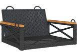 Syfax™ Panchina A Dondolo Nera 63X62X40 Cm In Polyrattan