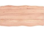 Syfax™ Piano Tavolo Marrone Chiaro 80X40X(2-6) Cm Rovere Non Trattato