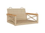 Syfax™ Panchina A Dondolo Beige 63X62X40 Cm In Polyrattan