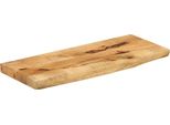 Syfax™ Piano Tavolo 70X20X2,5Cm Bordi Vivi Legno Massello Mango Grezzo
