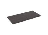 Syfax™ Piano Tavolo Marrone Scuro 120X60X(2-4)Cm Rovere Non Trattato