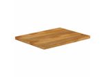 Syfax™ Piano Tavolo Bordi Vivi 80X60X2,5 Cm In Legno Massello Di Mango