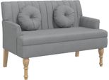 Syfax™ Panca Con Cuscini Grigio Chiaro 113X64,5X75,5 Cm In Tessuto