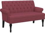 Syfax™ Panca Con Schienale Rosso Vino 120X62X75,5 Cm In Tessuto