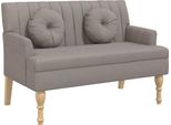 Syfax™ Panca Con Cuscini Tortora 113X64,5X75,5 Cm In Tessuto