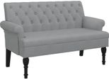 Syfax™ Panca Con Schienale Grigio Chiaro 120X62X75,5 Cm In Tessuto