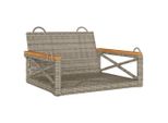 Syfax™ Panchina A Dondolo Grigia 63X62X40 Cm In Polyrattan