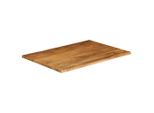 Syfax™ Piano Tavolo Bordi Vivi 110X80X2,5Cm In Legno Massello Di Mango