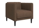 Syfax™ Poltrona Marrone In Pelle Finta Scamosciata