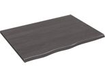 Syfax™ Ripiano Muro Marrone Scuro 80X60X2 Cm Massello Rovere Trattato